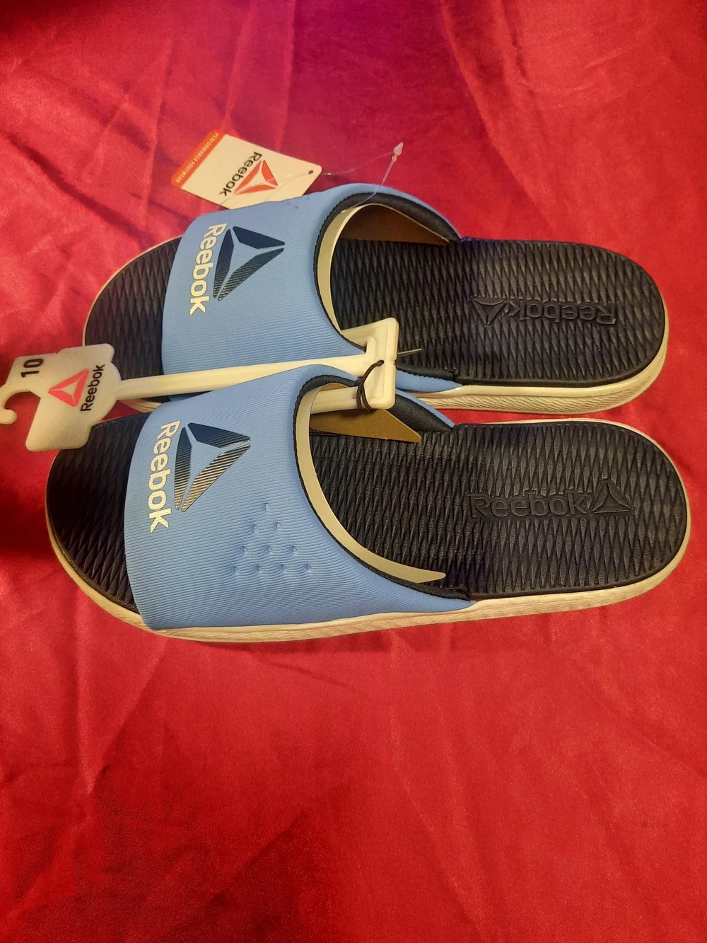 Reebok Go To Men’s Blue and White Slide Sandals